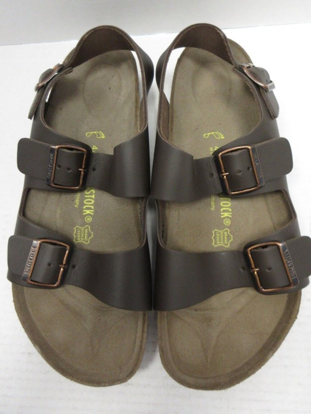 Birkenstock Sandals 44 Milano Leather Slingback Buckle Germany 11 NEW - Picture 2 of 15